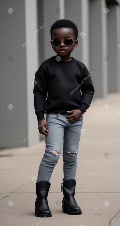 Nigerian infant boy with  black hair