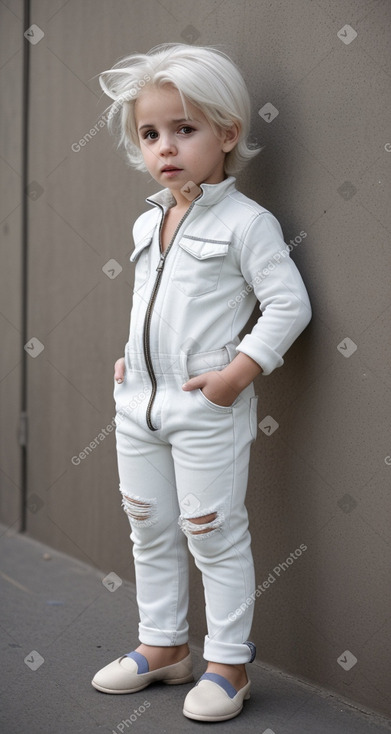 Uruguayan infant boy with  white hair