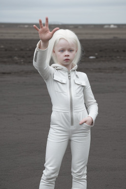 Danish child female with  white hair