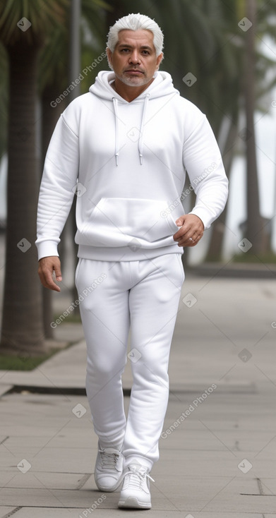 Nicaraguan middle-aged male with  white hair