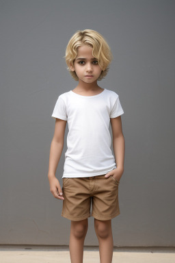 Arab child boy with  blonde hair