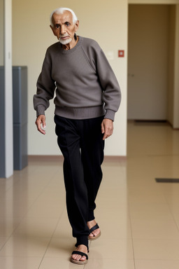 Libyan elderly male with  black hair