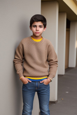 Venezuelan teenager boy with  brown hair