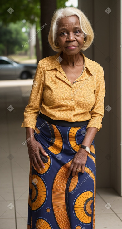 African elderly female with  blonde hair