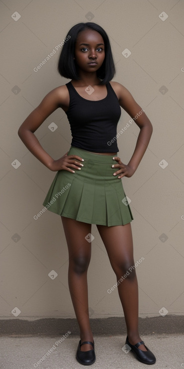 Sudanese young adult female with  black hair