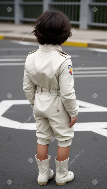 Colombian child boy with  brown hair