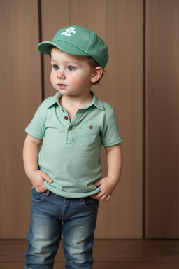 Norwegian infant boy with  brown hair