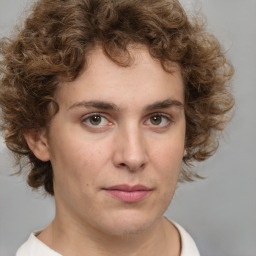 Neutral white young-adult male with medium  brown hair and brown eyes