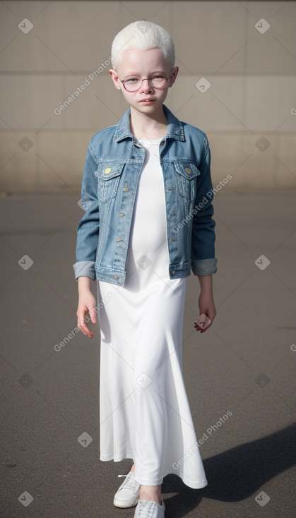 African child female with  white hair