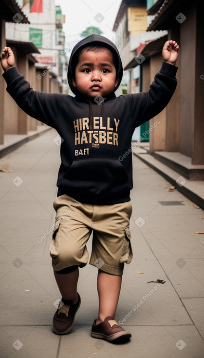 Nepalese infant boy with  brown hair