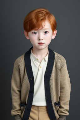 Korean child boy with  ginger hair