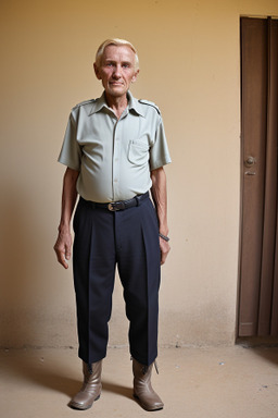 Malian elderly male with  blonde hair