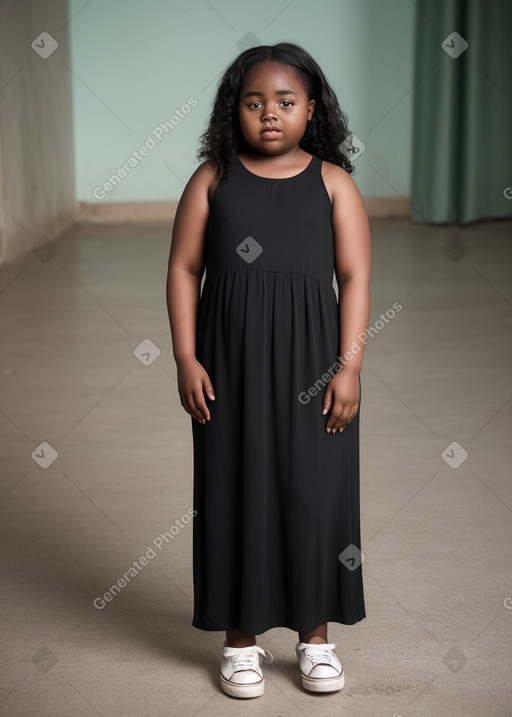 Nigerian child girl with  black hair