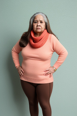 Puerto rican elderly female with  brown hair