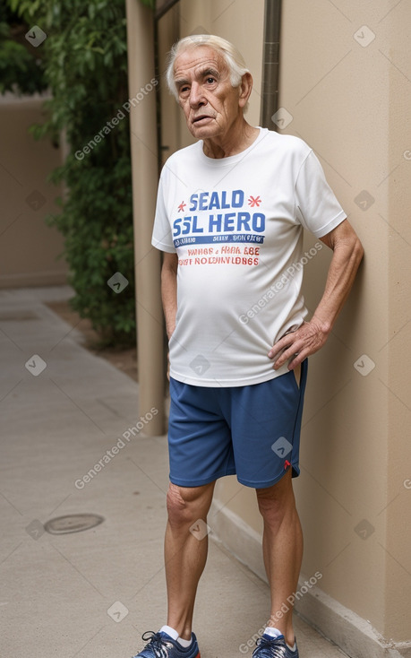 Spanish elderly male with  blonde hair