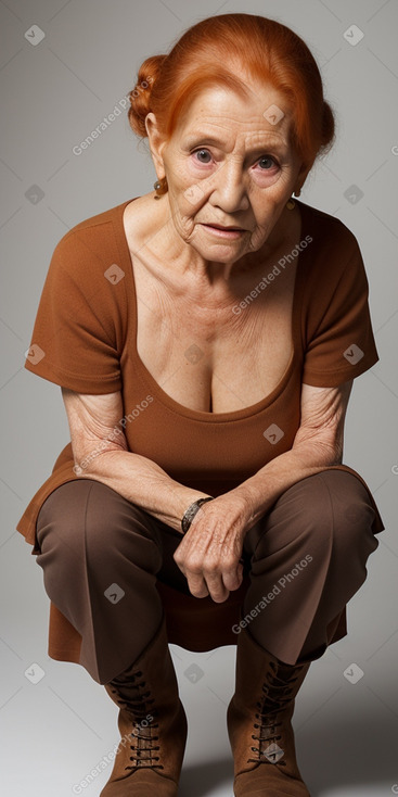 Bolivian elderly female with  ginger hair