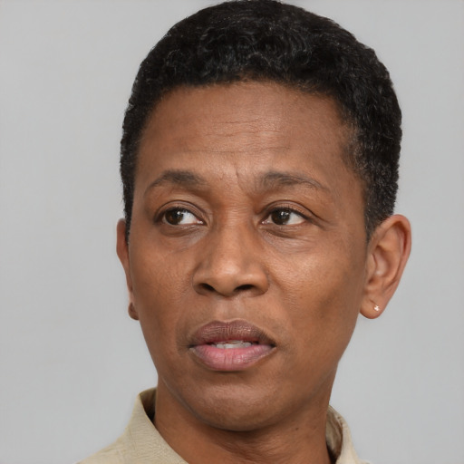 Neutral latino adult male with short  black hair and brown eyes