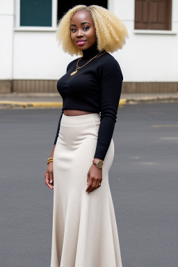 Ghanaian adult female with  blonde hair