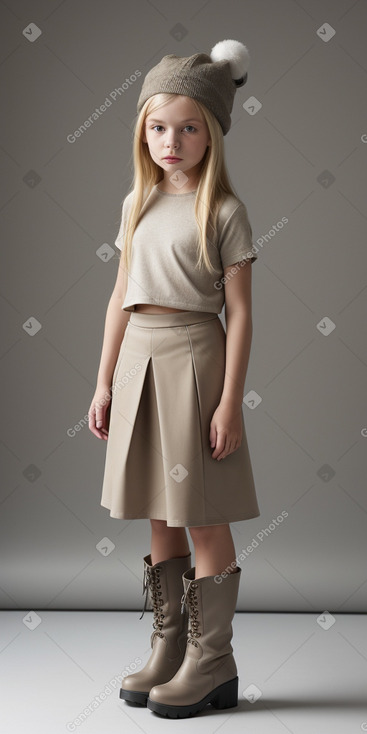 Slovak child female with  blonde hair