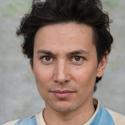 Neutral white adult male with short  brown hair and brown eyes