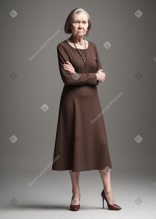 Finnish elderly female with  brown hair