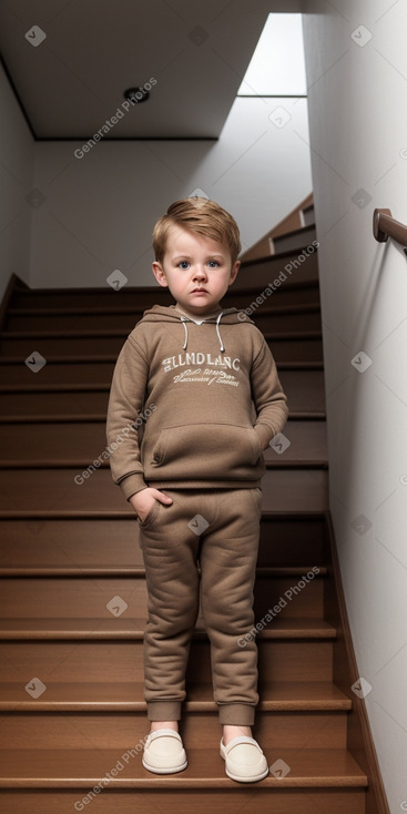 Icelandic infant boy with  brown hair