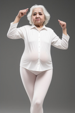 Saudi arabian elderly female with  white hair