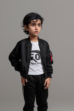 Saudi arabian child boy with  black hair