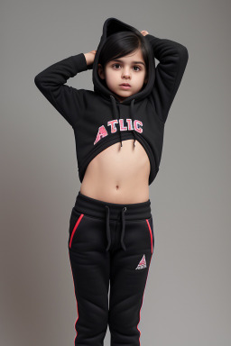 Uruguayan child girl with  black hair