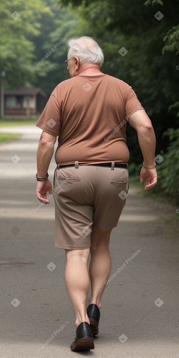 Polish elderly male with  brown hair