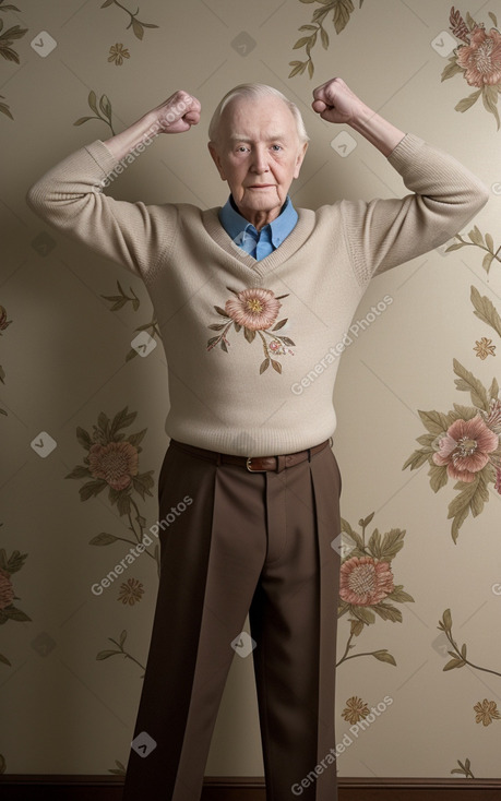 Elderly male with  brown hair