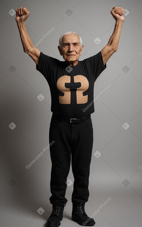 Peruvian elderly male with  black hair