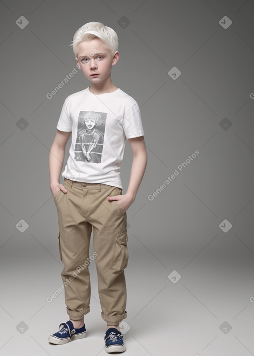 Child boy with  white hair