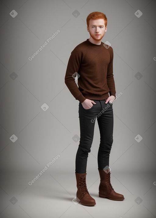 Algerian young adult male with  ginger hair