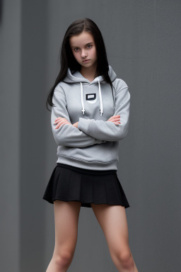 Estonian teenager girl with  black hair