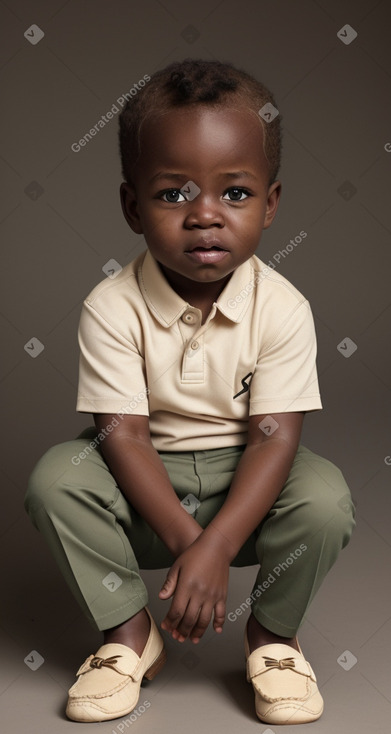 African infant boy with  blonde hair