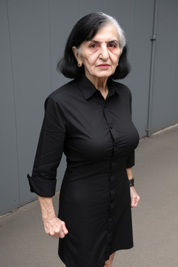 Armenian elderly female with  black hair