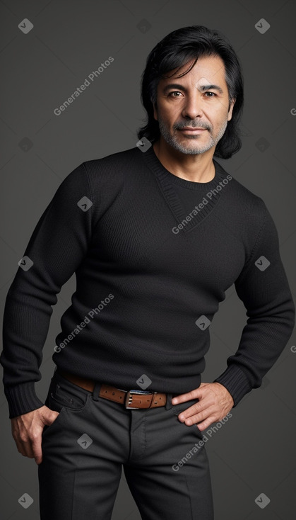 Chilean 45 years male with  black hair