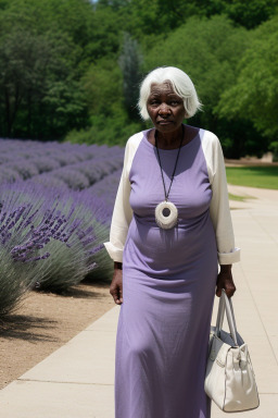 Elderly female with  white hair