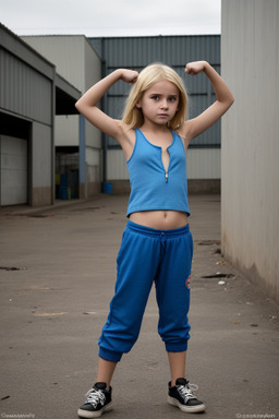 Paraguayan child girl with  blonde hair