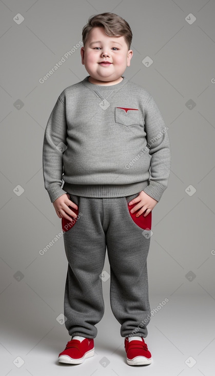 Czech child boy with  gray hair