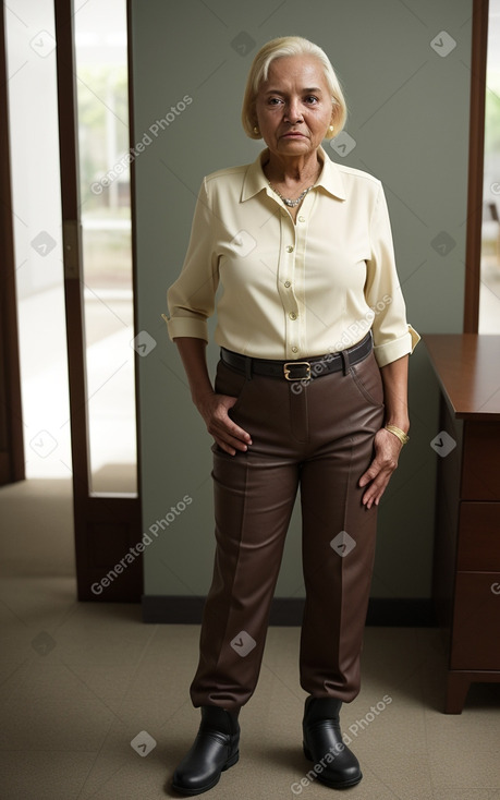 Panamanian elderly female with  blonde hair