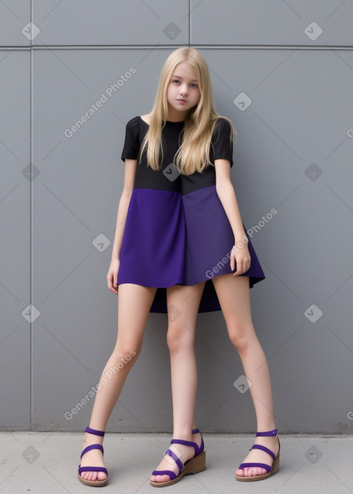 Teenager girl with  blonde hair