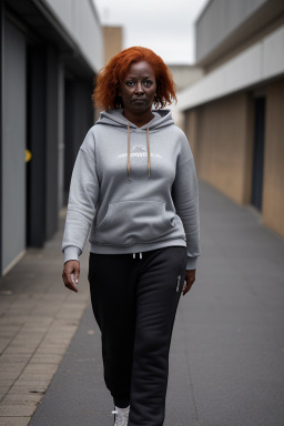 Middle-aged female with  ginger hair