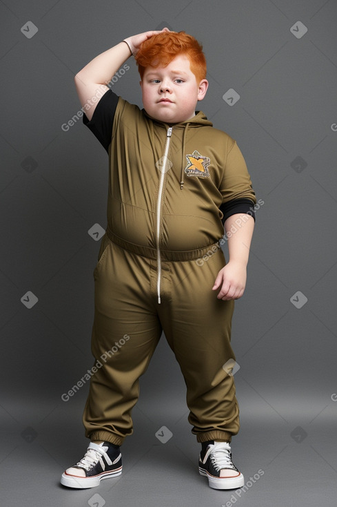 Hispanic child boy with  ginger hair