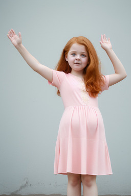 Serbian child girl with  ginger hair