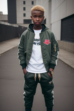 Nigerian teenager boy with  blonde hair