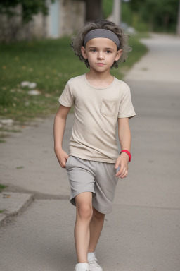 Croatian child boy with  gray hair