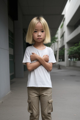 Singaporean child female with  blonde hair