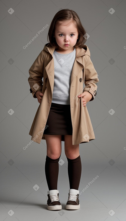 New zealand infant girl with  brown hair